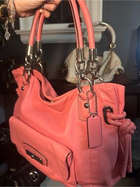 Coach Kristin Rose Leather Shopper
